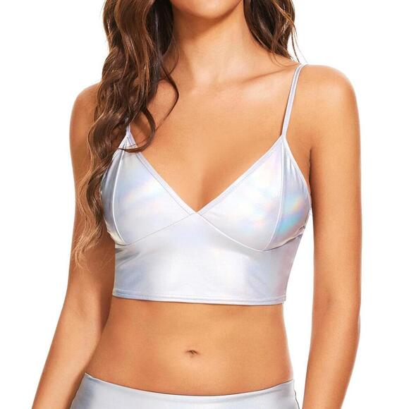 Vinaderhom Women's Metallic Crop Top- Size XL NWOT - Picture 6 of 6